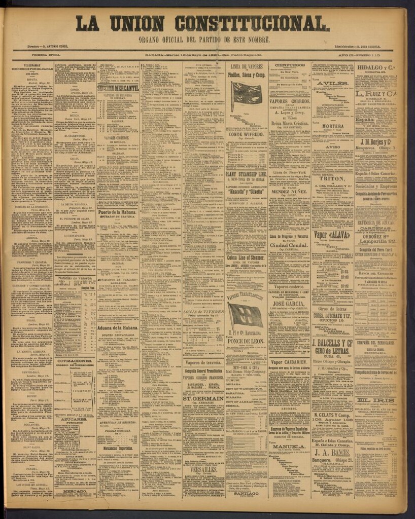 Miniatura de La Unión Constitucional: Organo oficial del partido de este nombre del 13 de mayo de 1890