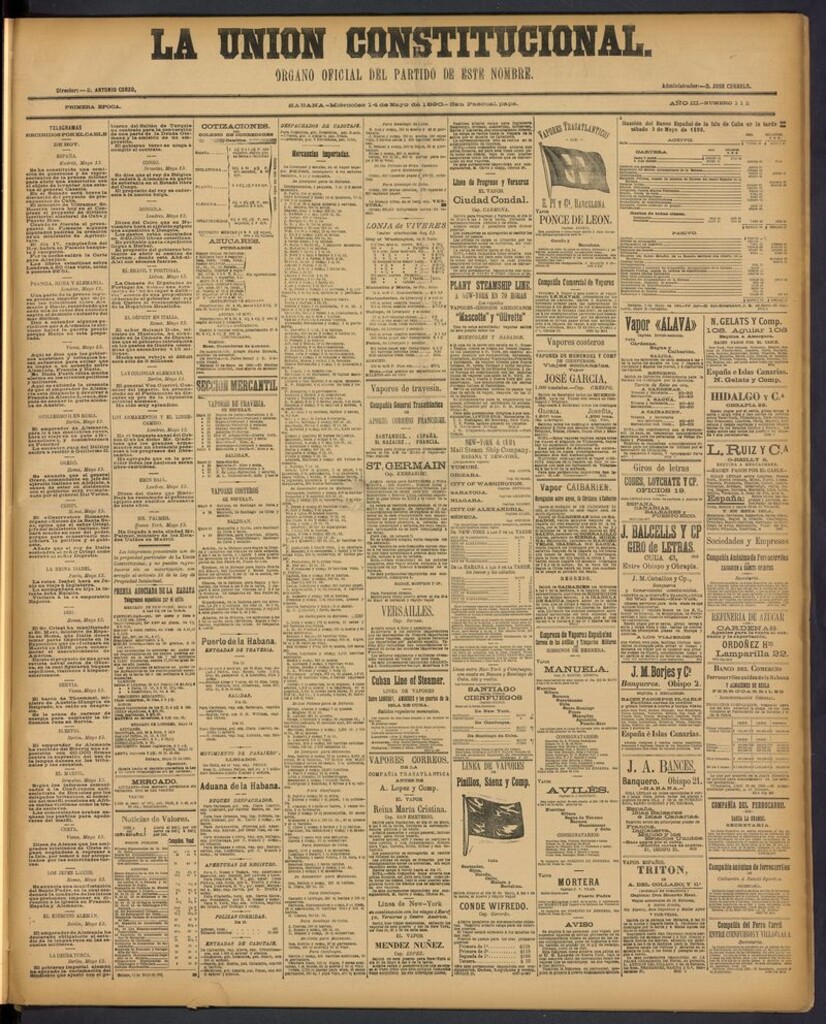 Miniatura de La Unión Constitucional: Organo oficial del partido de este nombre del 14 de mayo de 1890