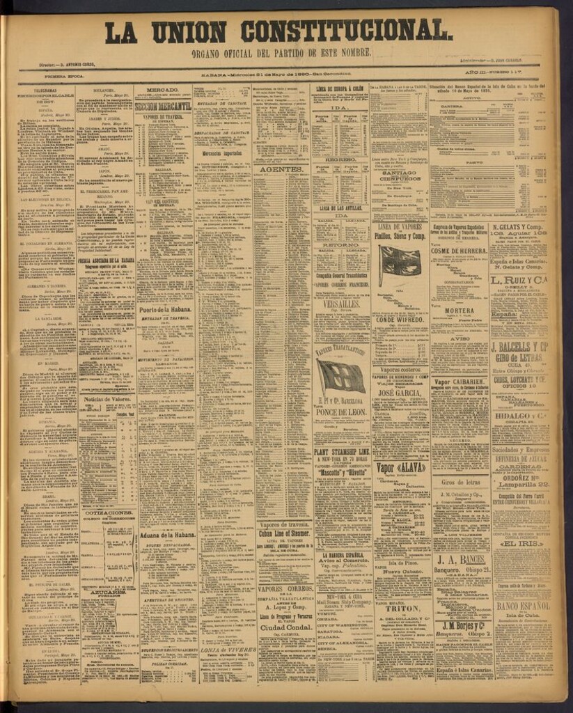 Miniatura de La Unión Constitucional: Organo oficial del partido de este nombre del 21 de mayo de 1890