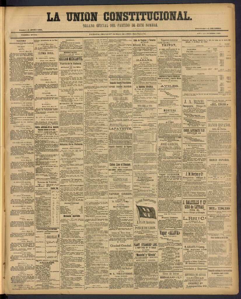 Miniatura de La Unión Constitucional: Organo oficial del partido de este nombre del 27 de mayo de 1890