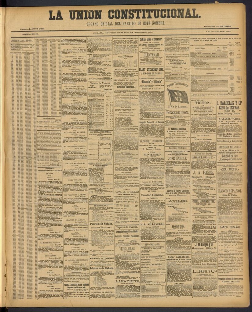 Miniatura de La Unión Constitucional: Organo oficial del partido de este nombre del 28 de mayo de 1890