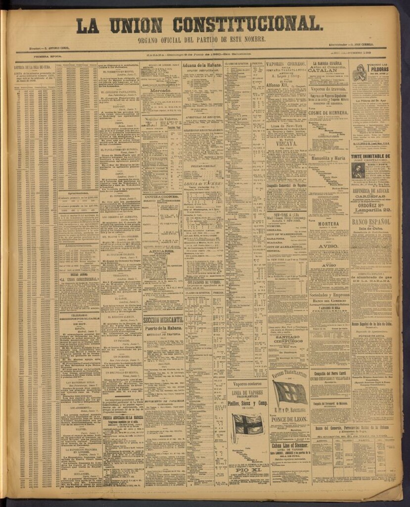 Miniatura de La Unión Constitucional: Organo oficial del partido de este nombre del 8 de junio de 1890