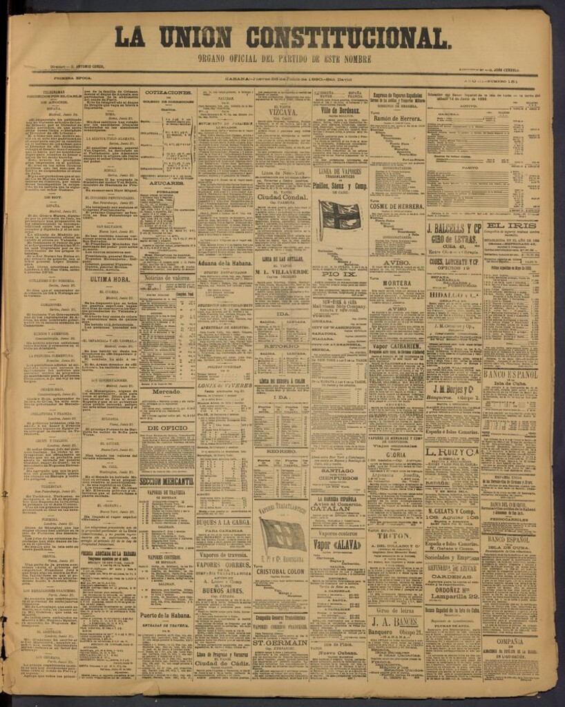 Miniatura de La Unión Constitucional: Organo oficial del partido de este nombre del 26 de junio de 1890