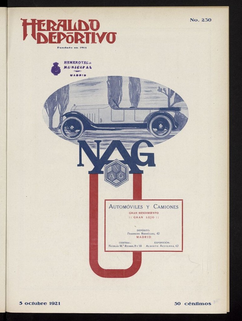 Miniatura de Heraldo Deportivo del 5 de octubre de 1921