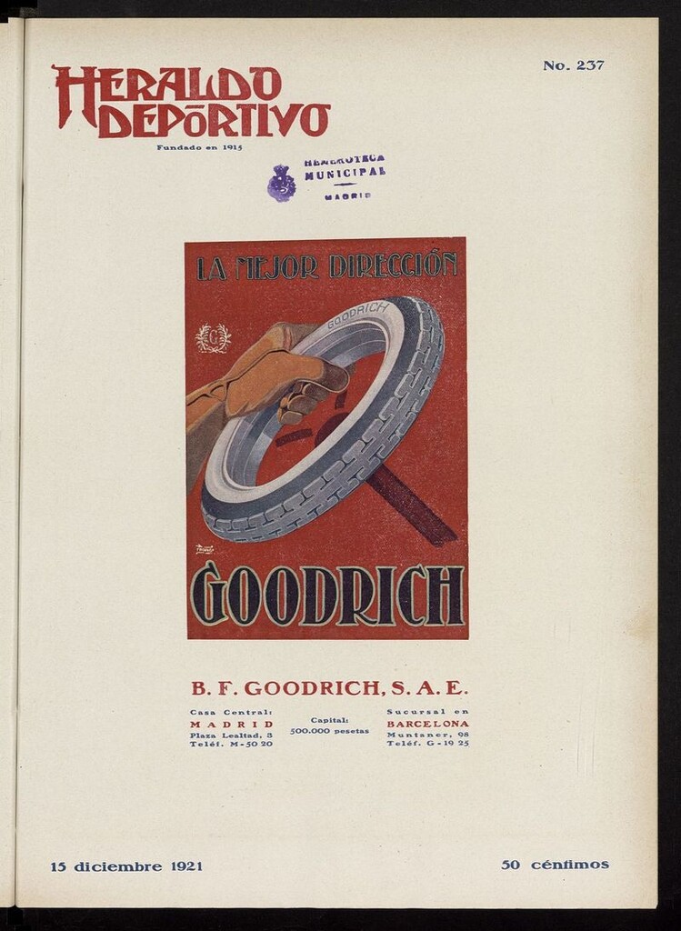 Miniatura de Heraldo Deportivo del 15 de diciembre de 1921