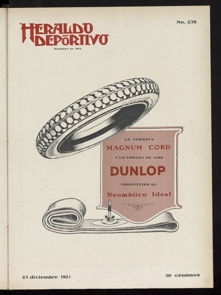 Miniatura de Heraldo Deportivo del 25 de diciembre de 1921
