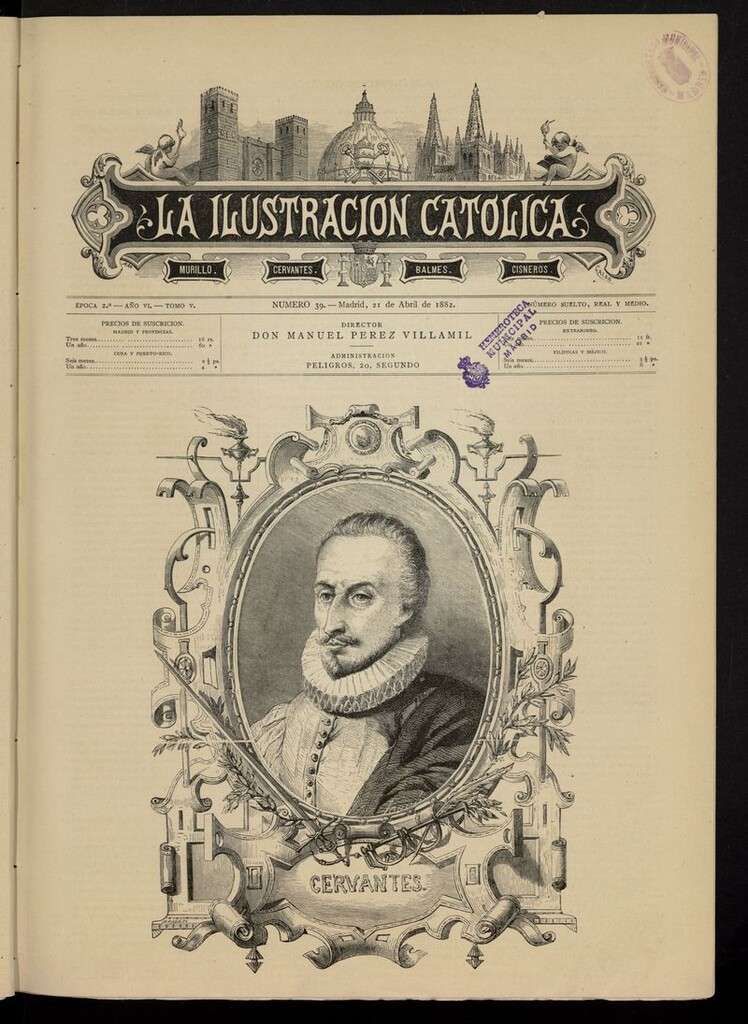 Miniatura de La Ilustración Católica del 21 de abril de 1882