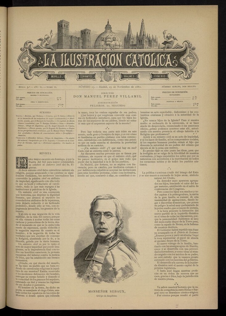 Miniatura de La Ilustración Católica del 25 de noviembre de 1882
