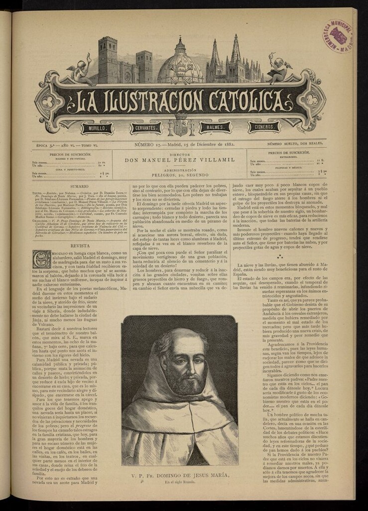 Miniatura de La Ilustración Católica del 15 de diciembre de 1882
