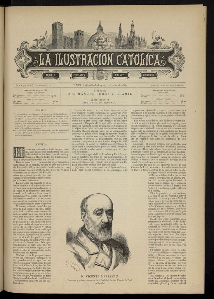 Miniatura de La Ilustración Católica del 25 de diciembre de 1882