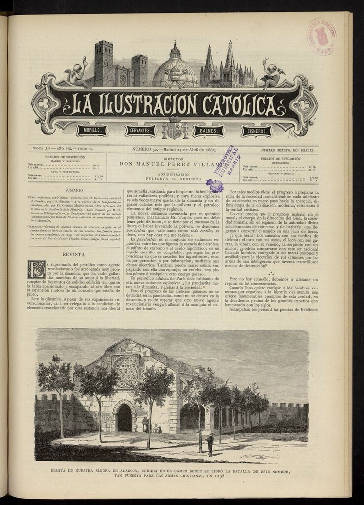 Miniatura de La Ilustración Católica del 25 de abril de 1883