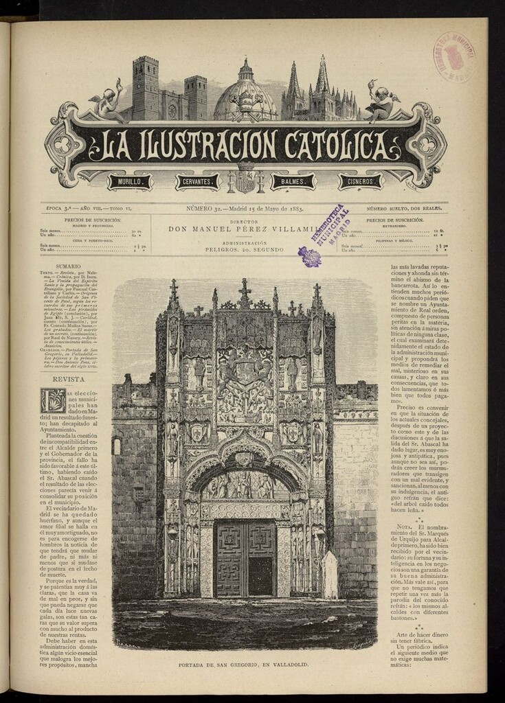 Miniatura de La Ilustración Católica del 15 de mayo de 1883