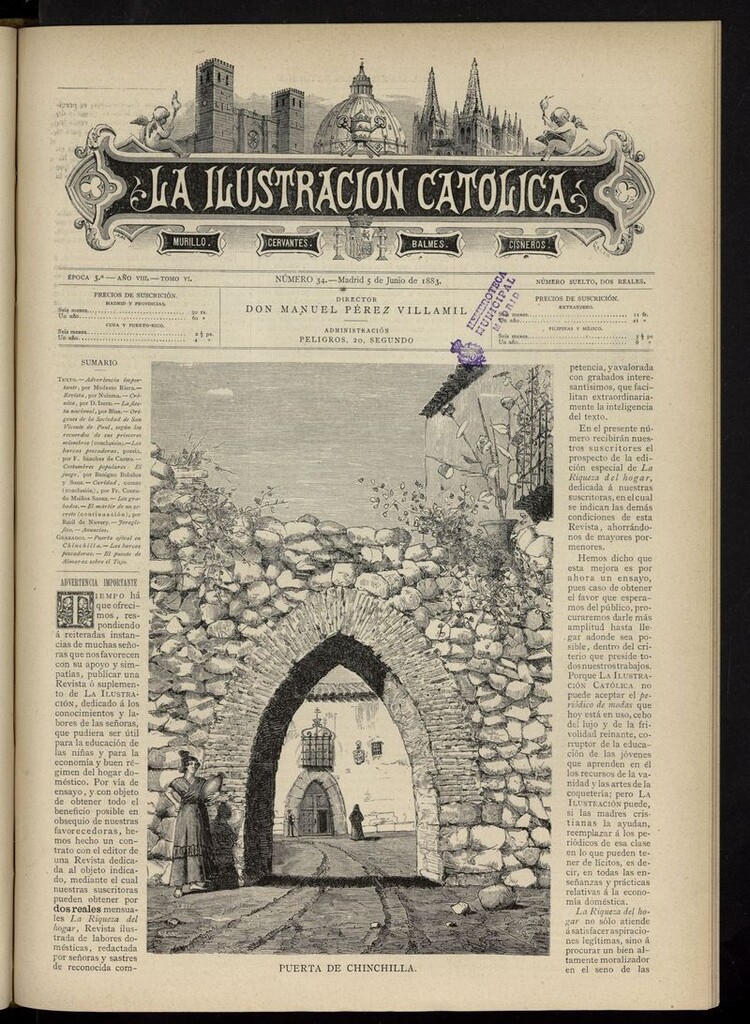 Miniatura de La Ilustración Católica del 5 de junio de 1883