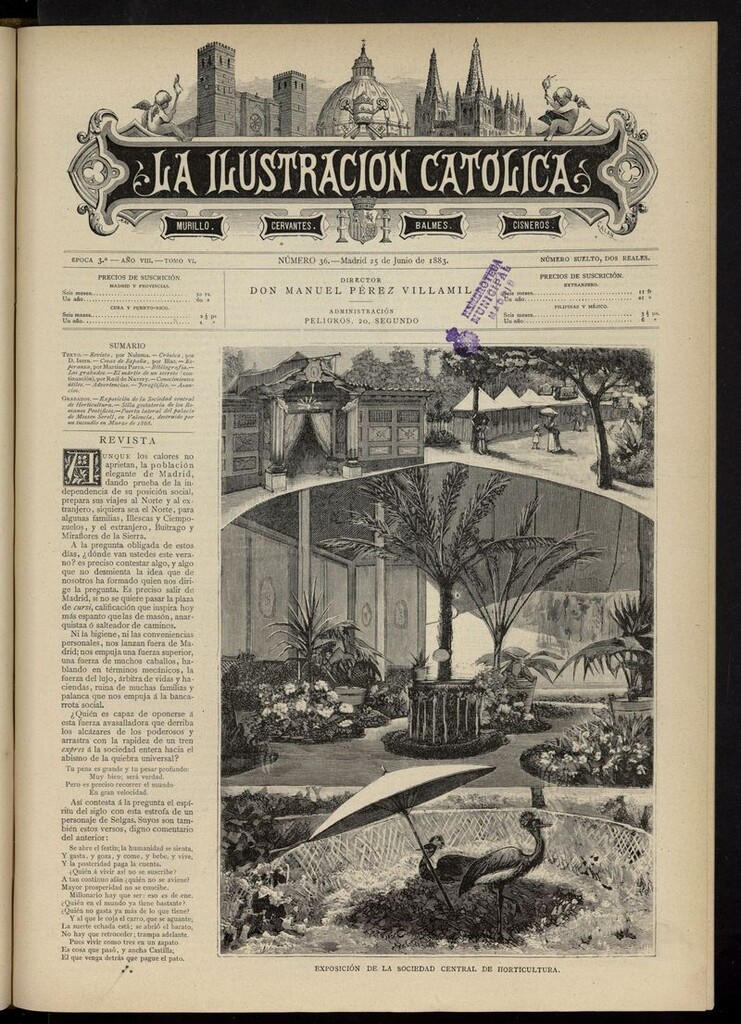 Miniatura de La Ilustración Católica del 25 de junio de 1883