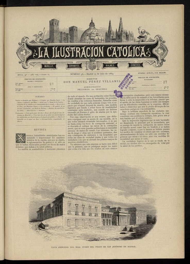 Miniatura de La Ilustración Católica del 15 de julio de 1883