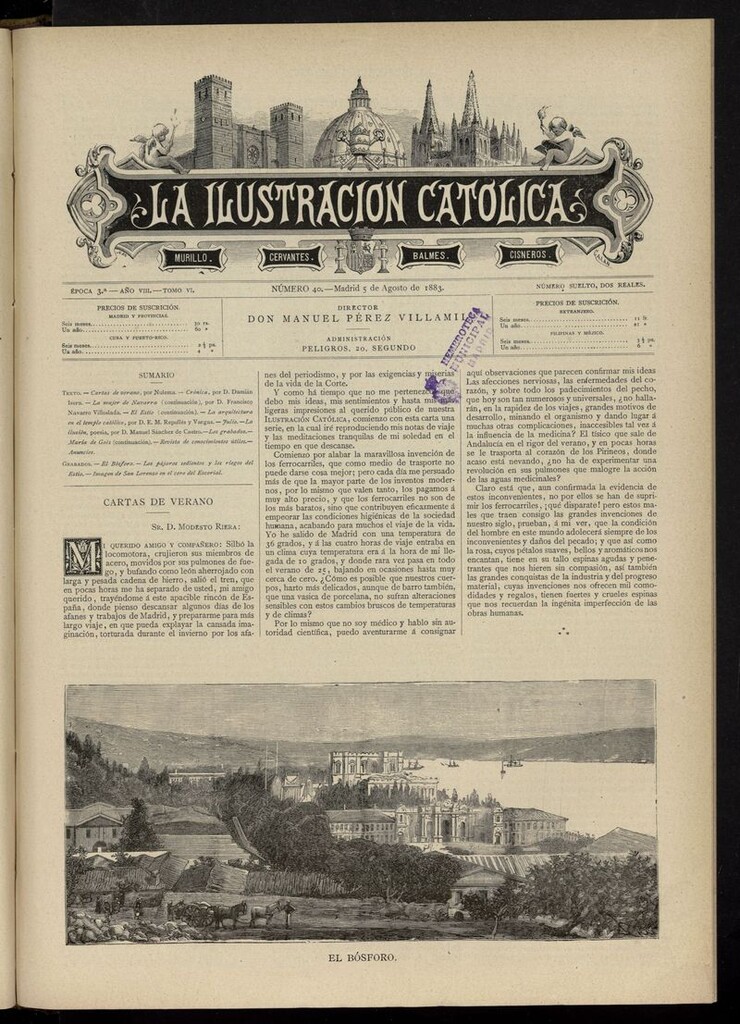 Miniatura de La Ilustración Católica del 5 de agosto de 1883