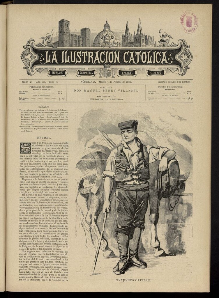 Miniatura de La Ilustración Católica del 5 de octubre de 1883
