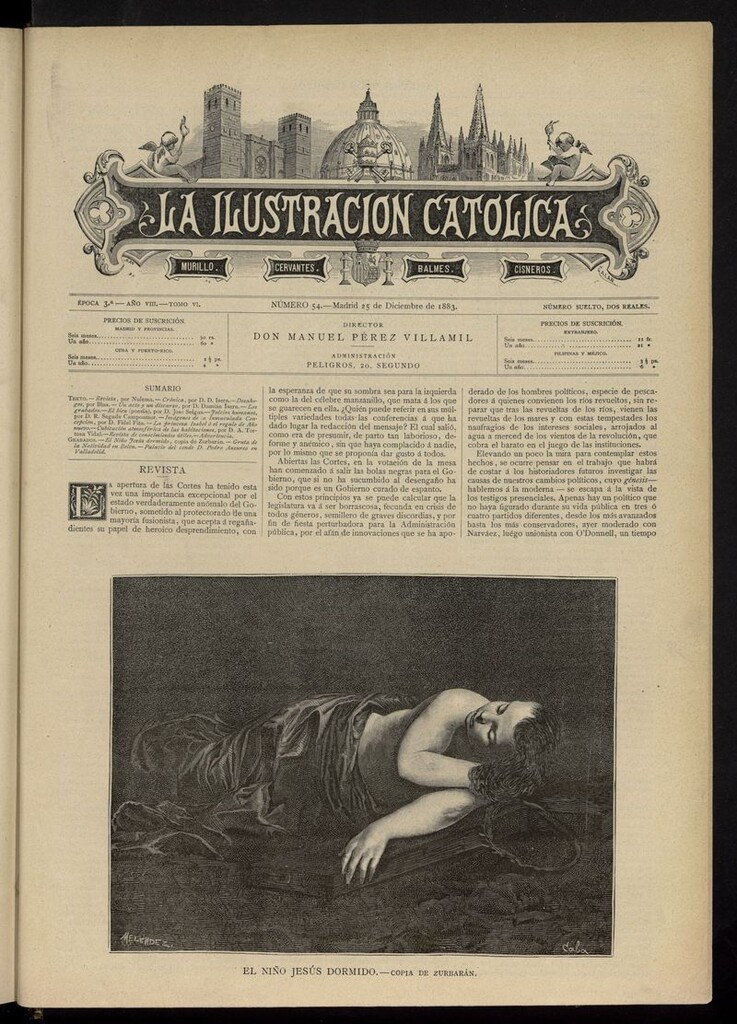 Miniatura de La Ilustración Católica del 25 de diciembre de 1883