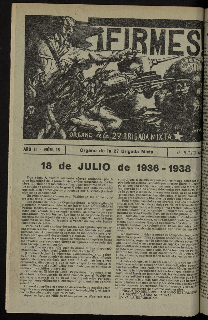 Miniatura de ¡Firmes! del 18 de julio de 1938