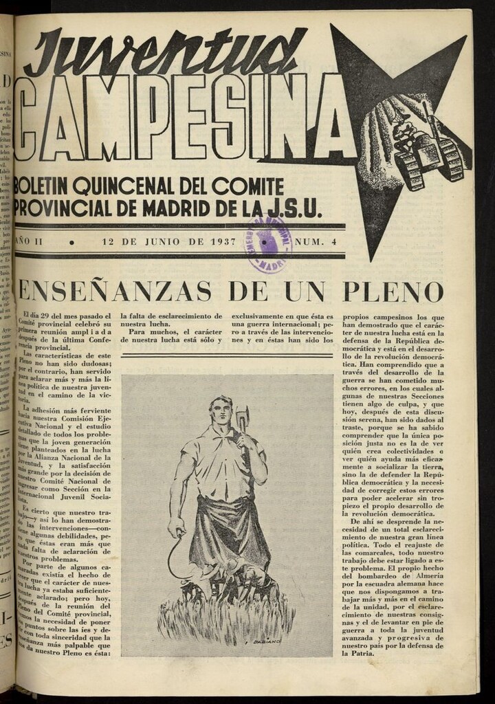 Miniatura de Juventud Campesina del 12 de junio de 1937