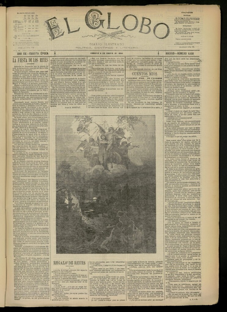 Miniatura de El Globo : diario ilustrado del 6 de enero de 1894, nº 6631