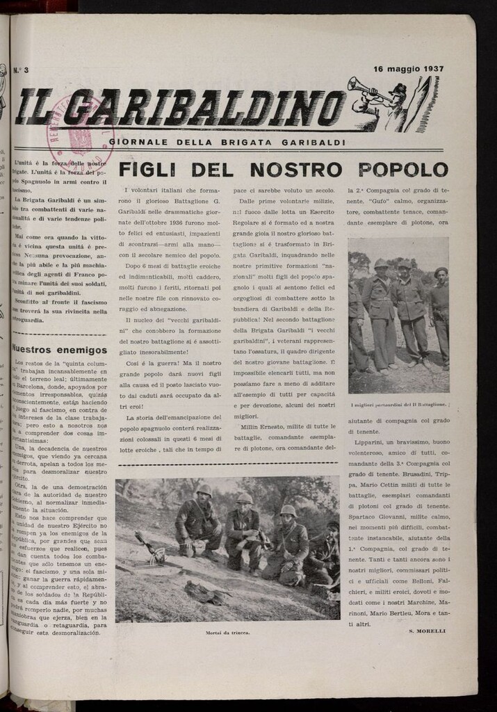 Miniatura de Il Garibaldino del 16 de mayo de 1937