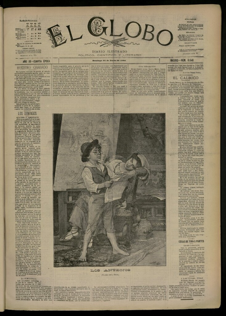Miniatura de El Globo : diario ilustrado del 21 de enero de 1894, nº 6646