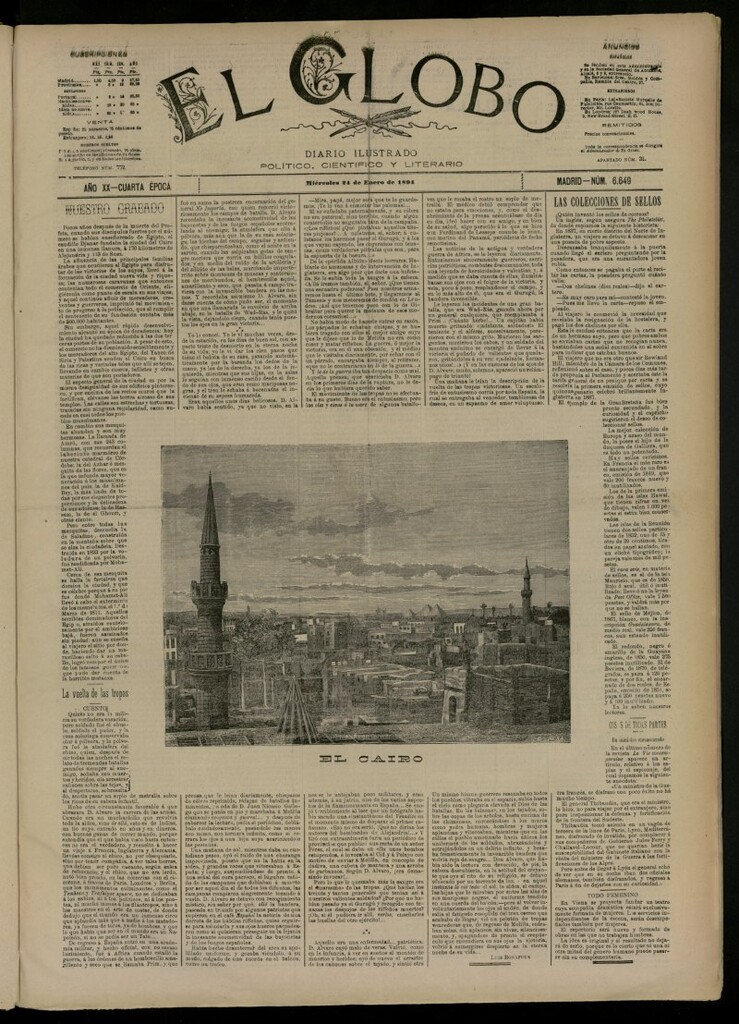 Miniatura de El Globo : diario ilustrado del 24 de enero de 1894, nº 6649