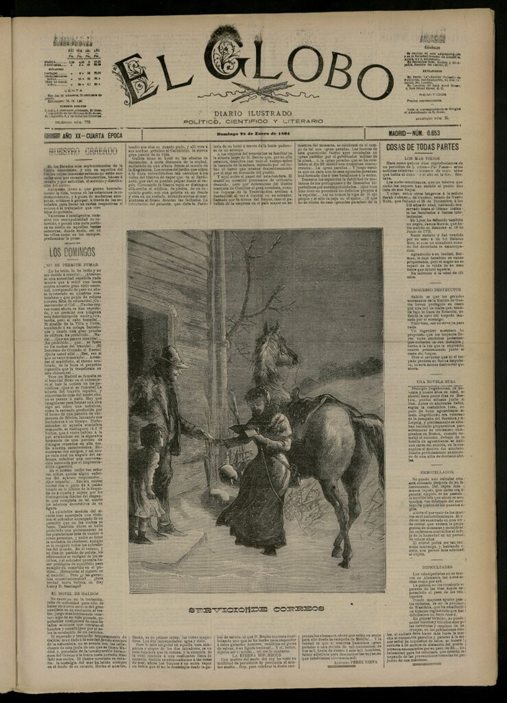 Miniatura de El Globo : diario ilustrado del 28 de enero de 1894, nº 6653
