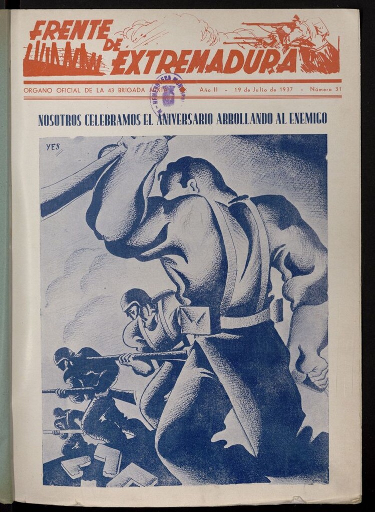 Miniatura de Frente de Extremadura (Madrid, 1936) del 19 de julio de 1937
