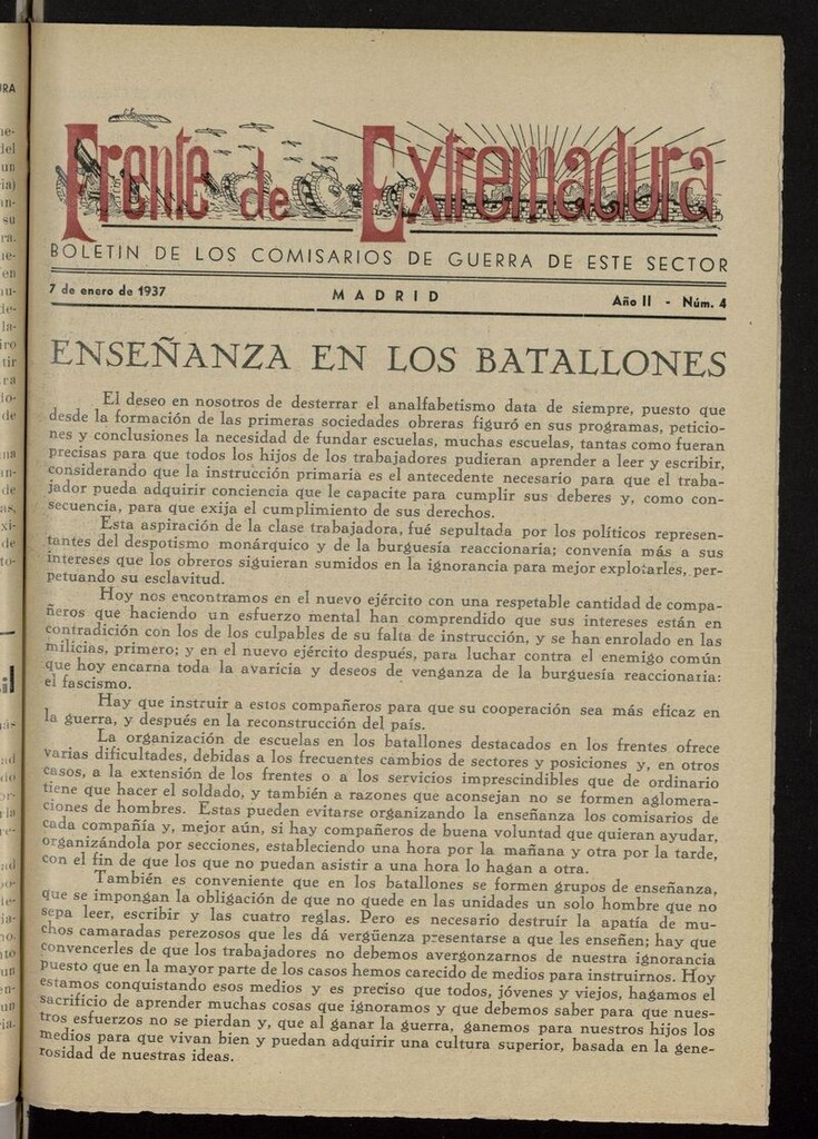 Miniatura de Frente de Extremadura (Madrid, 1936) del 7 de enero de 1937