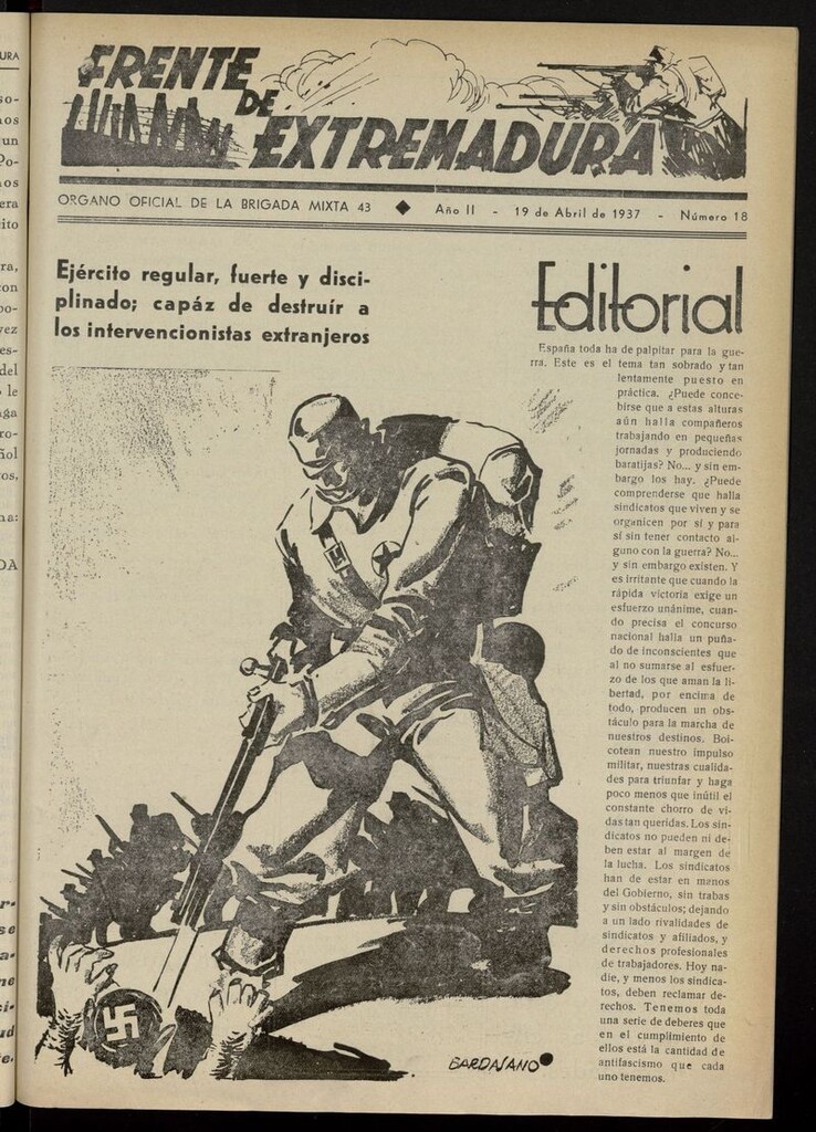 Miniatura de Frente de Extremadura (Madrid, 1936) del 19 de abril de 1937