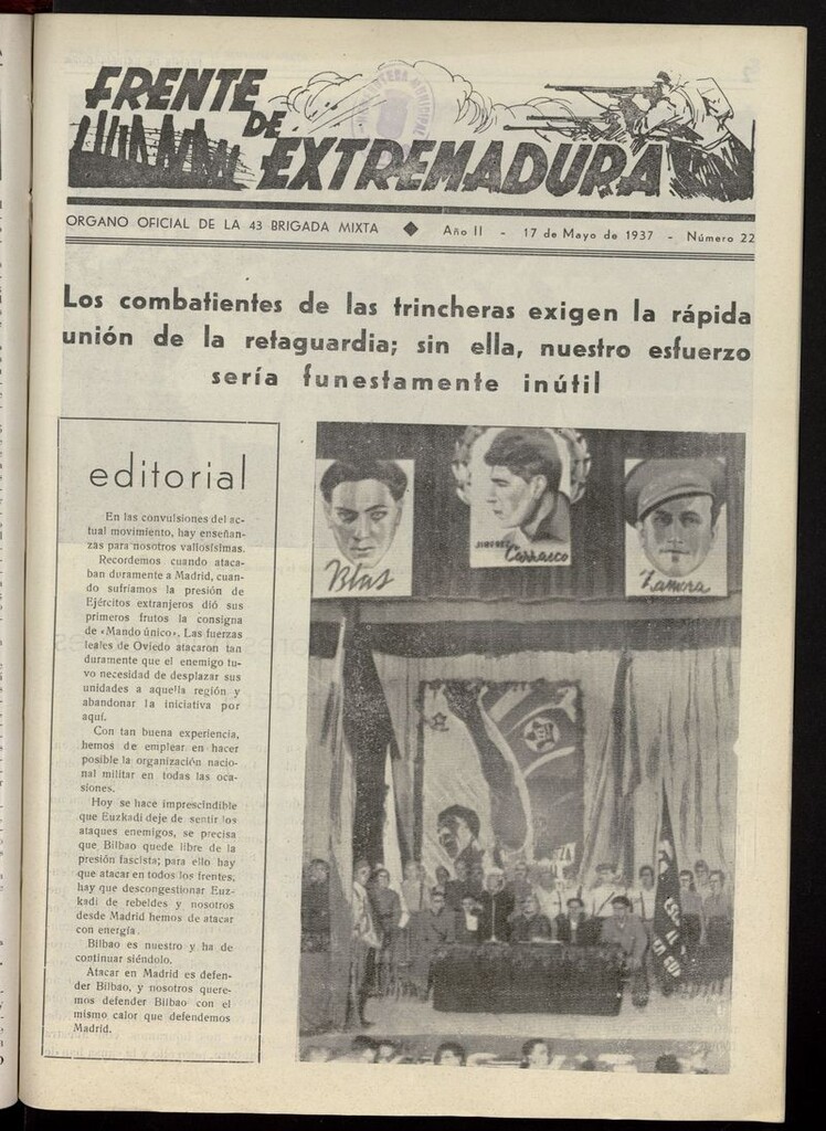 Miniatura de Frente de Extremadura (Madrid, 1936) del 17 de mayo de 1937