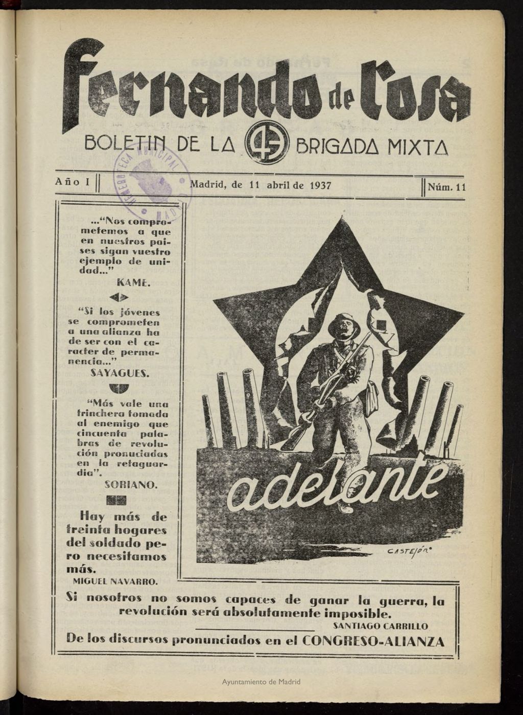 Miniatura de Fernando de Rosa del 11 de abril de 1937