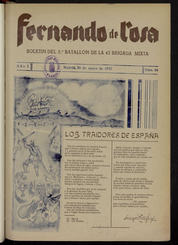 Miniatura de Fernando de Rosa del 30 de mayo de 1937