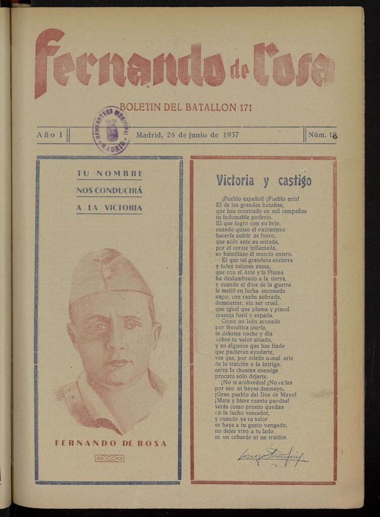 Miniatura de Fernando de Rosa del 26 de junio de 1937