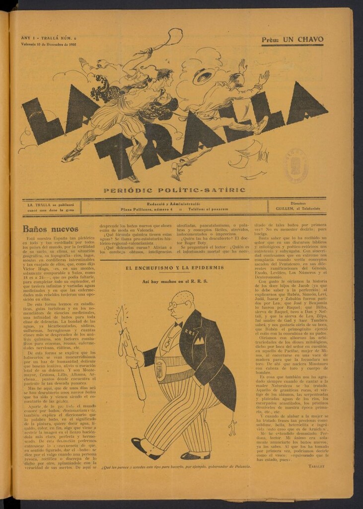 Miniatura de La tralla: periodic polític-satíric del 10 de diciembre de 1932