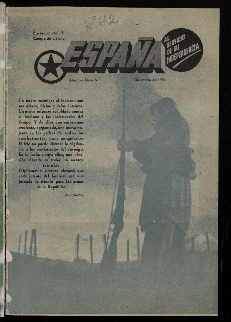 Miniatura de España: portavoz del III Cuerpo de ejército de diciembre de 1938