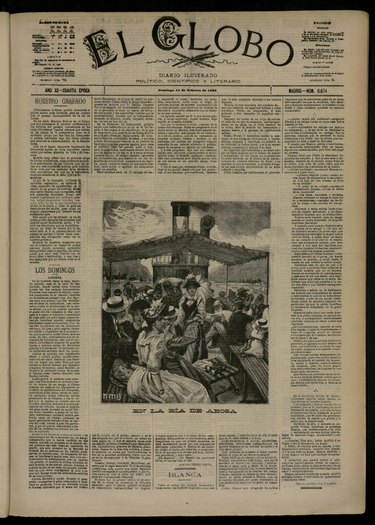 Miniatura de El Globo : diario ilustrado del 18 de febrero de 1894, nº 6674