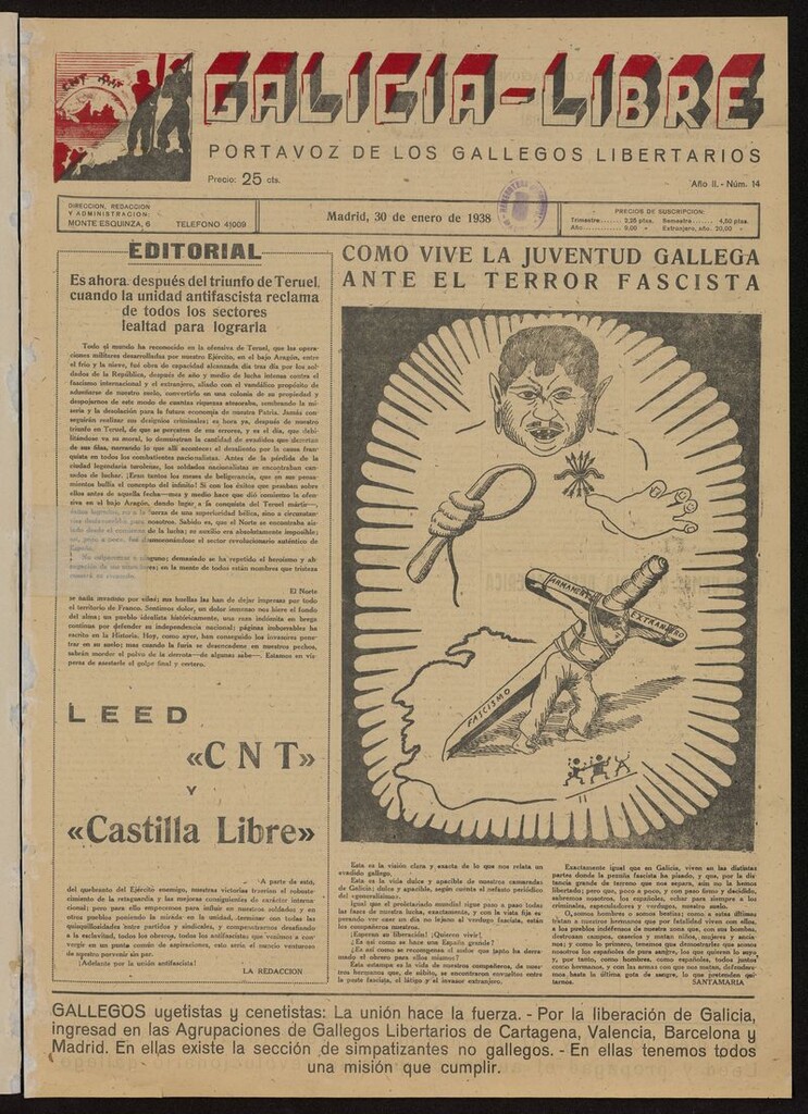 Miniatura de Galicia Libre del 30 de enero de 1938