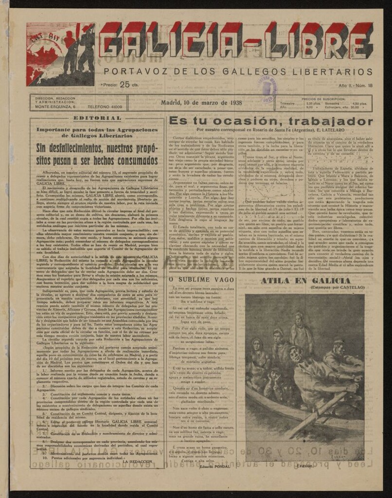 Miniatura de Galicia Libre del 10 de marzo de 1938