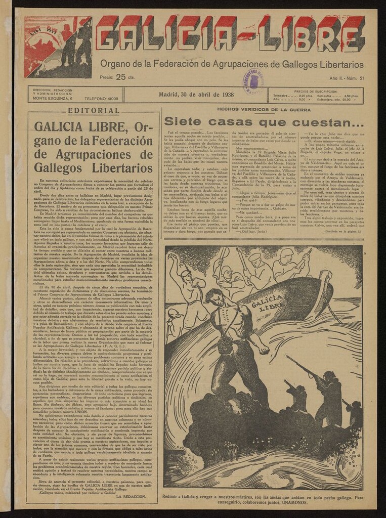 Miniatura de Galicia Libre del 30 de abril de 1938