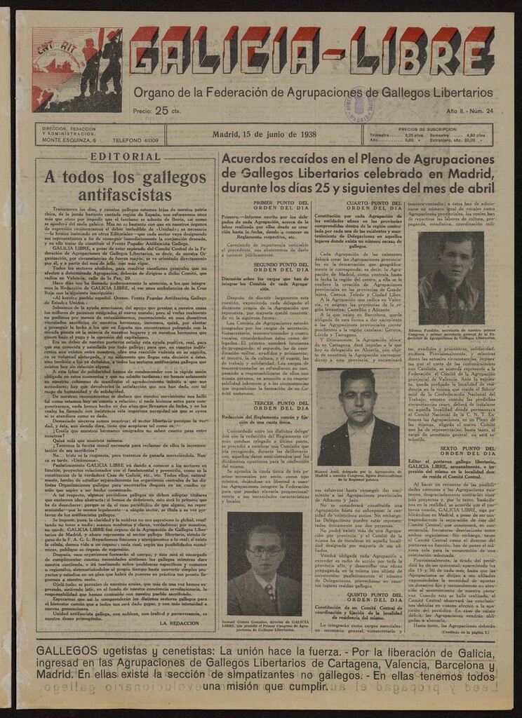 Miniatura de Galicia Libre del 15 de junio de 1938