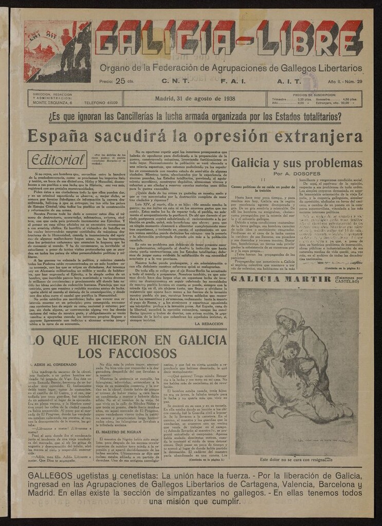 Miniatura de Galicia Libre del 31 de agosto de 1938