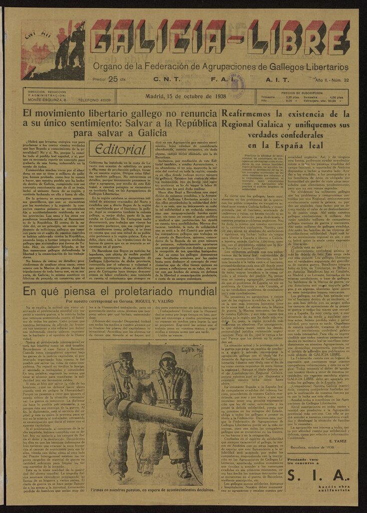 Miniatura de Galicia Libre del 15 de octubre de 1938