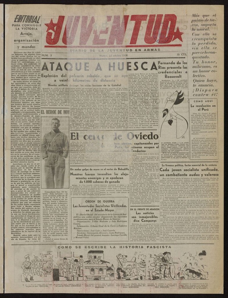 Miniatura de Juventud: diario de la juventud en armas del 22 de octubre de 1936