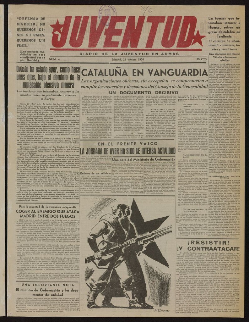 Miniatura de Juventud: diario de la juventud en armas del 23 de octubre de 1936
