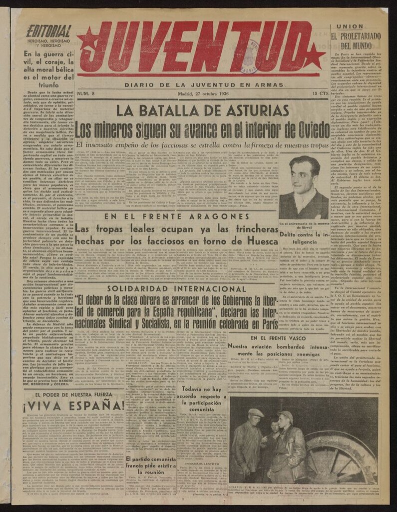 Miniatura de Juventud: diario de la juventud en armas del 27 de octubre de 1936