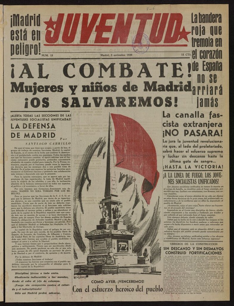Miniatura de Juventud: diario de la juventud en armas del 3 de noviembre de 1936