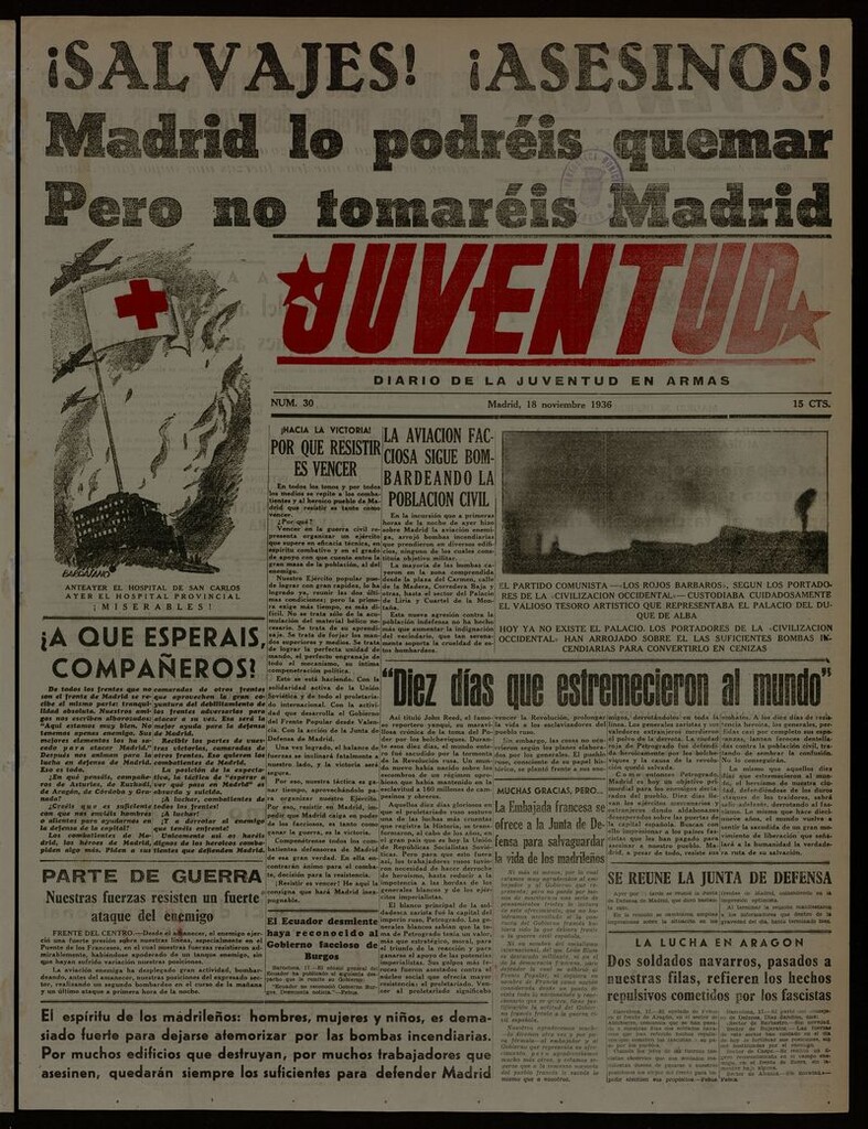 Miniatura de Juventud: diario de la juventud en armas del 18 de noviembre de 1936